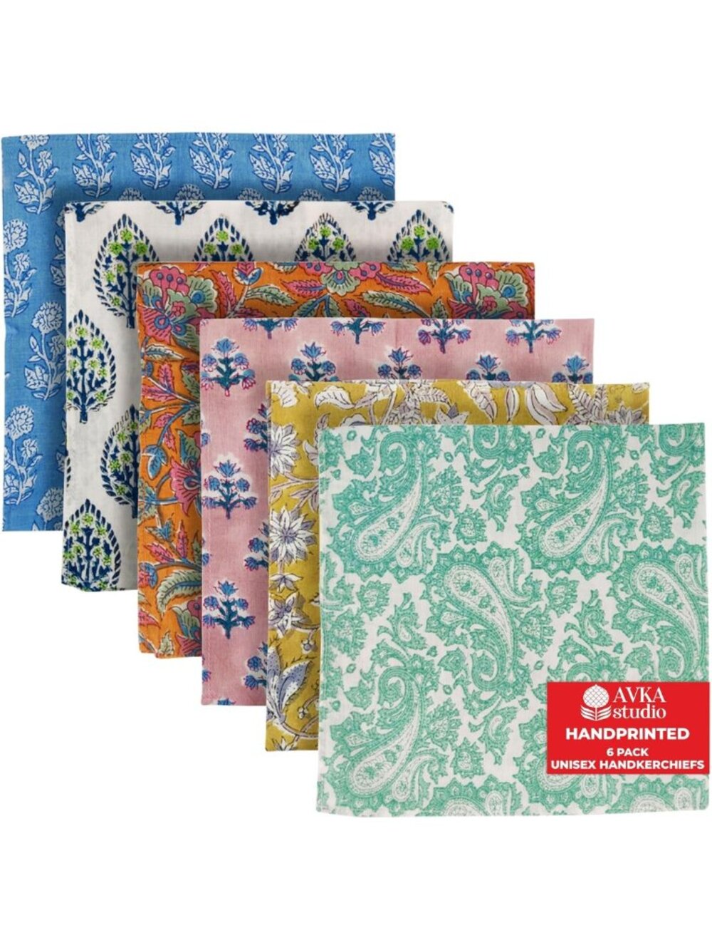 Soft Cotton Handkerchiefs - Handcrafted, Sweat Absorbing, Lightweight & Machine